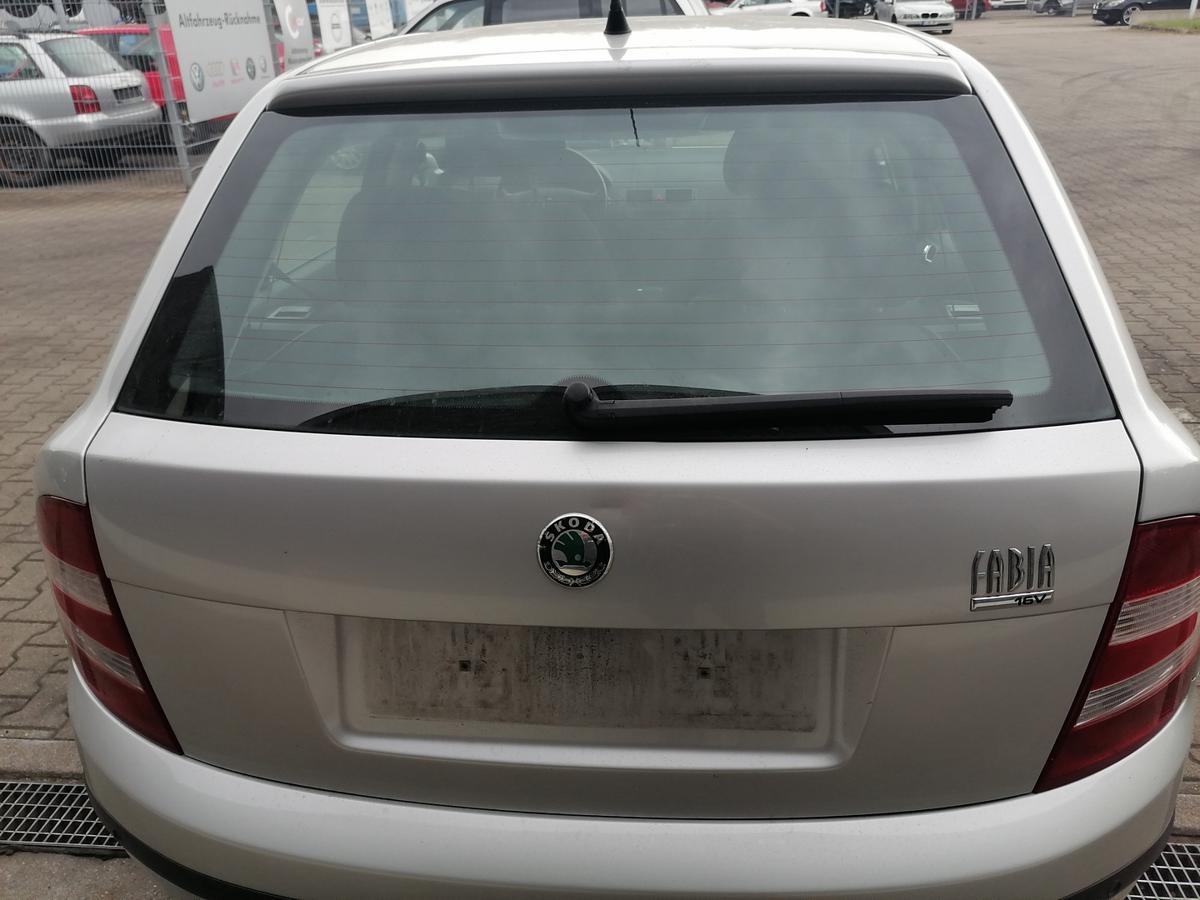 Skoda Fabia 6Y original Heckklappe mit Heckscheibe Diamantsilber 9102 Flie&szlig;heck Bj.2006